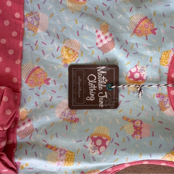 Matilda Jane Girls Lets Eat Cake Dress Size 12 New in Bag Birthday Cupcake - Picture 3 of 4